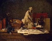 Jean Simeon Chardin Still Life with Attributes of the Arts oil painting artist